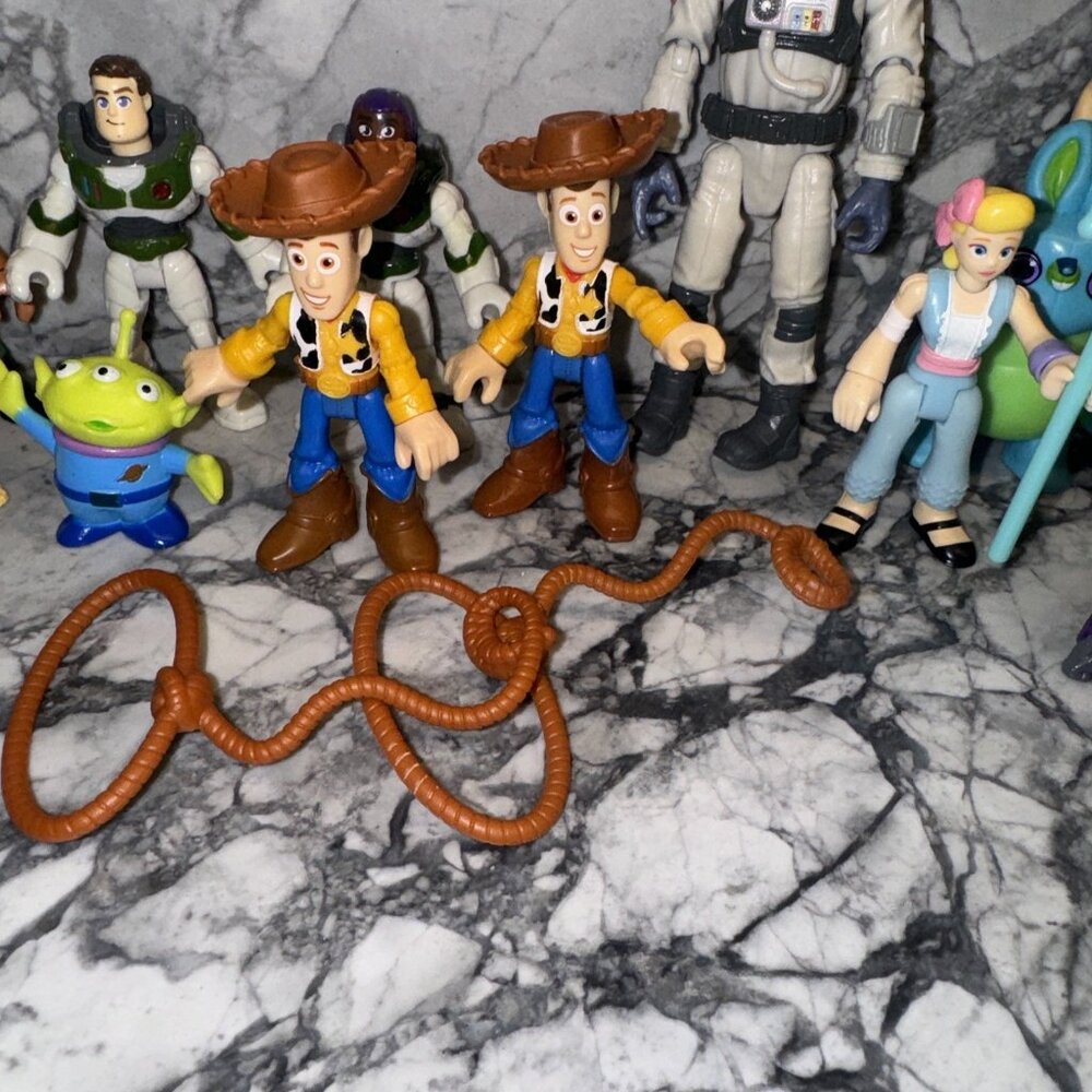 Toy Story 1 2 3 4 Figures Lot Bundle 20+ Bullseye Woody Buzz T Rex Bo Peep Forky - Picture 3 of 7